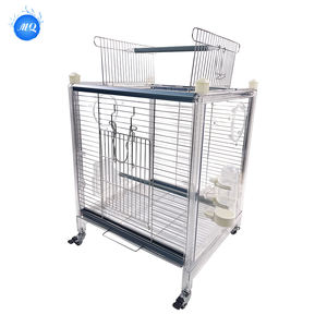 Büyük açık Aviary paslanmaz çelik katlanabilir kuş kafesi kanarya papağan yetiştiriciliği için uygun bir kutu içinde paketlenmiş - Product Image 6