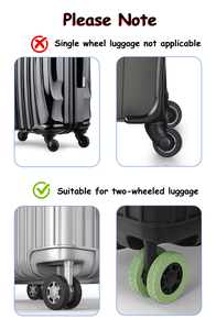 Bộ 8 vỏ bảo vệ bánh xe vali nâng cấp 2025, thiết kế máy bay, chất liệu silicon, giảm tiếng ồn cho bánh xe hành lý du lịch - Product Image 5