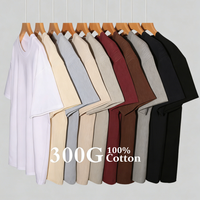 Camisetas al por Mayor de China, Camisetas Personalizadas de 300g, Camisetas Lisas con Hombros Caídos, Camisetas Premium de Algodón Pima