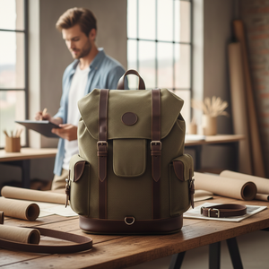 Vintage Fashion Casual Canvas Laptop Backpack Waterproof Design for Men School Hiking Mountaineering Outdoor Travel <strong>Ruck</strong> <strong>Sack</strong> - Product Image 5