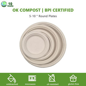 แผ่นทรงกลมแบบใช้แล้วทิ้ง5 6 7 8 9นิ้ว10นิ้ว,ปรับแต่งได้ย่อยสลายได้เป็นมิตรกับสิ่งแวดล้อมบริการแบบกำหนดเอง - Product Image 3