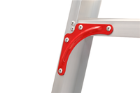 PiCa (PiCa) Pica Corporation Échelles pliantes modernes pour appartements 5 marches 140 cm Aluminium Argent K-150D