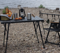 Table de Camping pliante Portable d'extérieur légère SOLO WILD avec grands sacs de rangement et de transport pour pique-nique
