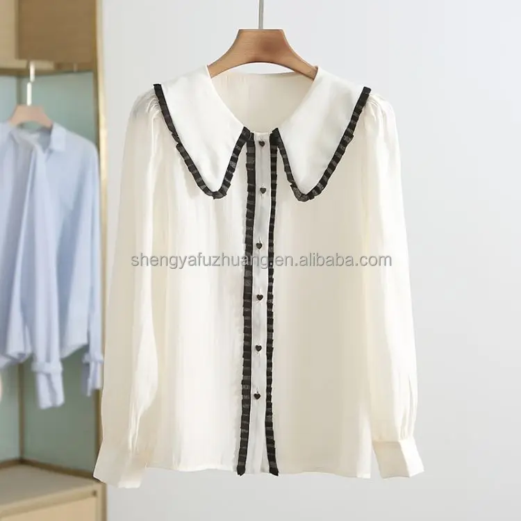 New loose Chiffon women's shirt spring and summer fashion casual Korean women's shirt