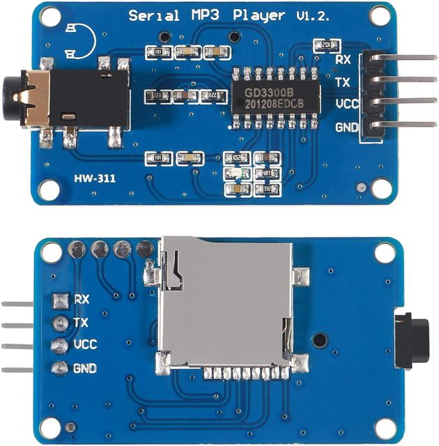 Aismartlink  YX5300 UART Control Serial MP3 Music Player Module Voice Serial Port UART Control Module with TF Card Slot