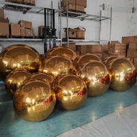 Événement Décor Réfléchissant Brillant Flottant Argent Or Miroir Ballon Gonflable Grande Sphère Miroir Gonflable Boule Disco