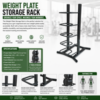 Support de rangement commercial SK pour salle de sport, étagère multi-niveaux pour haltères et kettlebells, organisateur d'équipement de fitness