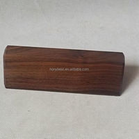 Support de présentation en noyer, porte-panneau debout, plaques vierges en bois, formes pour bloc de bureau à 2 niveaux, coin de bureau, porte-plaque de nom