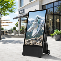 Pantalla Publicitaria LCD Portátil AIYOS con Batería, para Exteriores, de 43 y 55 Pulgadas, Alto Brillo, Impermeable IP65