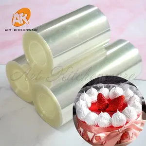 AK Trasparente Mousse Torta Del Collare decorazione di Una Torta In Acetato Fogli Rotolo di per Prodotti Da Forno 125micron L10m