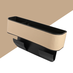 Caja de almacenamiento de consola central organizadora de coche de cuero PU duradera con soporte para teléfono y taza de relleno de espacio lateral - Product Image 6