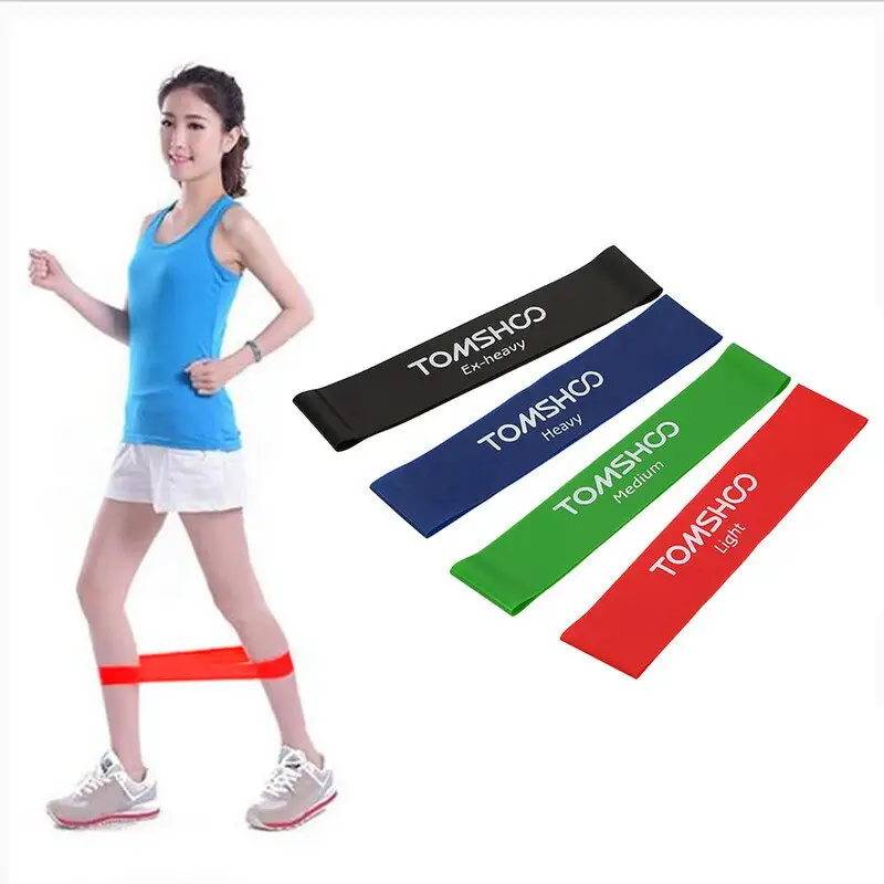 Новое поступление TOMSHOO набор из 4 упражнения петли Эспандеры фитнес эластичные резинки для фитнеса