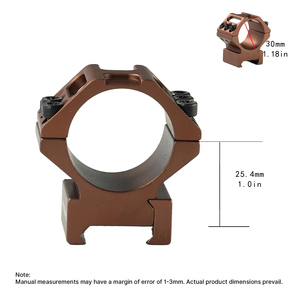 Anneaux de montage et supports en aluminium BANGBANG de 30 mm pour rails de 20 mm, 3 rangées de vis, hauteur centrale 1 po (marron) - Product Image 3