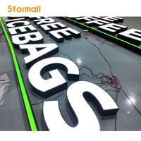 Letrero Publicitario con Logotipo Personalizado, Diseño de Letrero para Tienda, Letrero Abierto con Logotipo, Letrero 3D para Negocios, Letrero LED para Exteriores con Letras en Canal