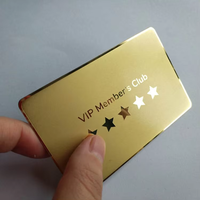 Carte personnalisée haut de gamme pour cadeaux d'affaires, effet miroir noir, miroir doré, couleurs arc-en-ciel, effet gravé