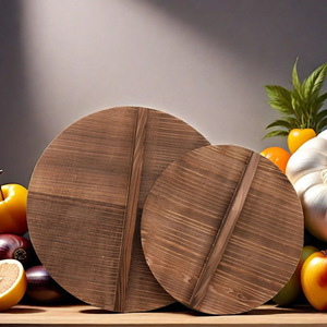 Tapa de olla redonda de madera de cedro hecha a mano, tapa grande de madera maciza para wok, para uso en cocina. - Product Image 1