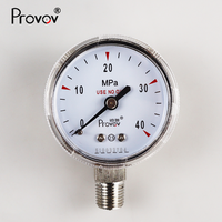 Manomètre de pression d'air et de gaz en acier inoxydable 316L, haute précision, 0,1 1,6 25 40 MPa, raccord mâle NPT 1/4 pouce