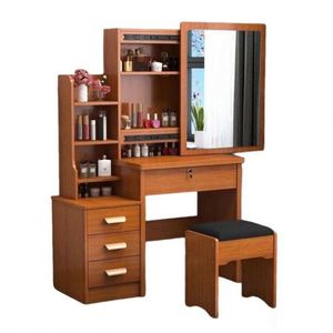 Table de toilette en MDF avec miroir tactile, idéale pour les petites chambres – Offre spéciale - Product Image 6