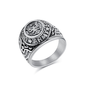 Street-style retro fashion U.S. national emblem bald eagle <b>titanium</b> steel <b>ring</b>, Marine Corps bald eagle jewelry - Product Image 5
