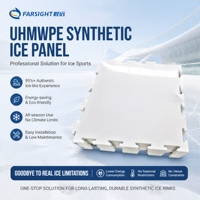 Planche de patinage sur glace en UHMWPE haute durabilité, panneaux de glace synthétique de qualité supérieure, découpe sur mesure pour patinoires intérieures/extérieures