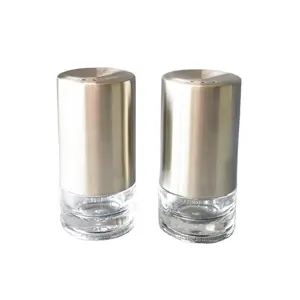 Bán buôn Mini Acrylic lưu trữ nhà bếp gia vị Shaker thép không gỉ muối và hạt tiêu Shakers