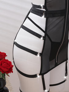 ชุดบอดี้สูทตาข่ายสีดำรัดรูปแบบเซ็กซี่ โชว์สัดส่วนเว้าหลัง เปิดเป้า พร้อมจีสตริง - Product Image 3