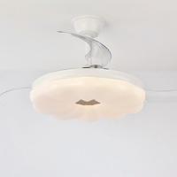 Ventilateur de plafond traditionnel à moteur DC avec télécommande, éclairage LED, panneau PC invisible et 3 pales pour hôtels - Fournisseur de ventilateurs de plafond