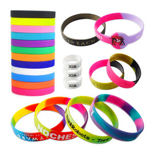 Nhà Máy Khuyến Mại Ban Nhạc Cổ Tay 202Mm In Logo Vòng Đeo Tay Cao Su Giá Rẻ Tùy Chỉnh Silicone Dây Đeo Cổ Tay - Product Image 6