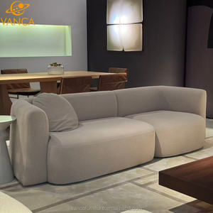 Sofá Seccional Tapizado en Tela de Algodón de Alta Gama, Sofá de <span class=keywords><strong>Tres</strong></span> Plazas para Sala de Estar, Sofá Modular Personalizado para <span class=keywords><strong>Casa</strong></span> o Villa - Product Image 2