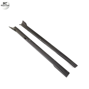 สเกิร์ตข้างคาร์บอนแท้สำหรับรถยนต์เทสล่า โมเดล เอส พลายด์ ปี 2021-2023 พร้อมลิ้นเสริม - Product Image 2