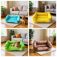Lit pour chien et chat en tissu Oxford, pliable, toutes saisons, imperméable, résistant aux rayures, résistant à l'usure, amovible, lavable