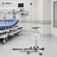 Chariot d'endoscopie pour bronchoscopie avec support de moniteur VESA, double plateau et roulettes, pour salle d'endoscopie hospitalière, vente en gros, OEM