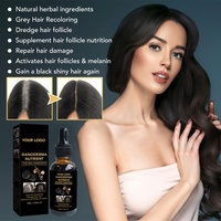 Sérum anti-cheveux gris pour cheveux noirs Huile de croissance pour femmes noires Fournisseurs d'huile de croissance capillaire en marque privée