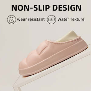 Chaussons d'hiver pour hommes en EVA, doublés <span class=keywords><strong>de</strong></span> polaire thermique, chaussures d'intérieur à séchage rapide, antidérapantes, mode, intérieur/extérieur, confort par temps froid - Product Image 3