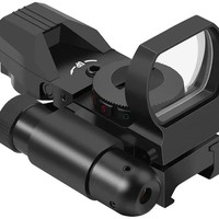 Télescope monoculaire de gros transfrontalier HD101B, tube unique en métal, laser rouge à fixation latérale, recherche à quatre variables, objectif 20 mm