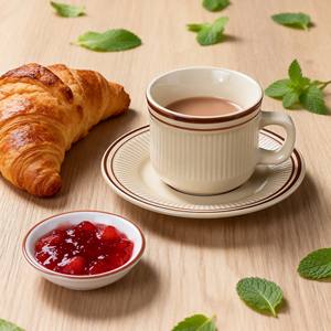 Tazas y Platillos de Cerámica HARVIT Africa, Diseño Retro Ecológico de 350cc, Venta al por Mayor, Económicos, Personalizados con Impresión - Product Image 3