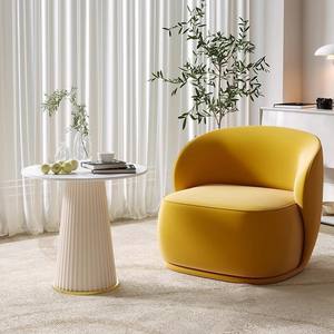 Sillón Nórdico Crema - Asiento Individual de Lujo Ligero para Salas de Estar Pequeñas y Oficinas en Casa |   Tapizado, Ahorra Espacio - Product Image 4