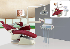 Hot Selling Fashion Synthetic Leather Red Portable <strong>Dental</strong> <strong>Unit</strong> <strong>Dental</strong> Chair - Product Image 4