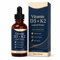 Complément Liquide de Vitamine D3 K2 en Gros : Gouttes de Cholecalciférol et MK-7 pour la Résilience Immunitaire et le Soutien de la Santé Cardiaque