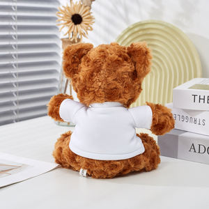18CM Logo khusus mainan maskot Teddy Bear rumah sakit gereja promosi hadiah wisuda Souvenir kustom T-shirt Logo mainan mewah murah - Product Image 6