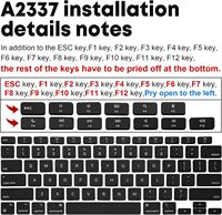 Capuchons de touches de clavier complets pour MacBook Air 13 pouces A2337 M1 (sortie 2020)