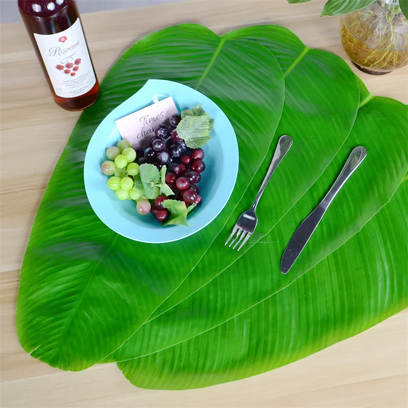 ダイニングテーブルバナナの葉の輸出シミュレーション大きな天然緑のバナナの葉