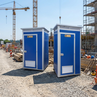 Toilettes et douches portables écologiques préfabriquées en structure métallique pour chantier extérieur