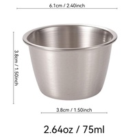 Coupelle à sauce en acier inoxydable, boîte à assaisonnement pour salade de tomates, boîte à assaisonnement pour barbecue, petit plat de forme minimaliste et moderne