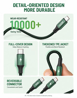 Cable de Carga Rápida Togudu CC-269 100W 5A Tipo C con Trenzado de Nailon, Transferencia de Datos de 480Mbps, con E-Marker, para Teléfono Móvil y Computadora