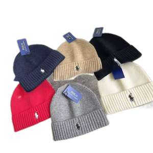 Berretti Invernali di Lusso Firmati Ralph Polo 2025 in Tinta Unita a Maglia con Lettera, Caldi e alla Moda, Logo Personalizzabile Comune - Product Image 1