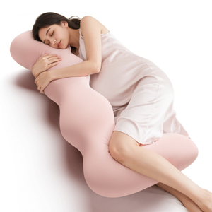 Oreiller de grossesse ergonomique multifonctionnel en mousse à mémoire de forme avec housse amovible, positionneur de sommeil et de sieste en forme de bande longue pour le corps - Product Image 6