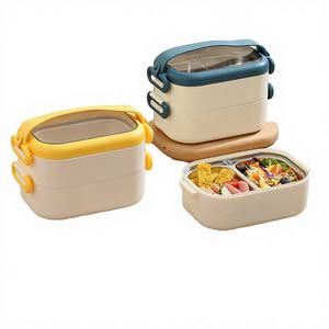 Lonchera Doble de Acero Inoxidable para Adultos, Contenedor de Alimentos Libre de Bisfenol, Apto para Microondas, a Prueba de Fugas, Diseño Portátil - Product Image 3