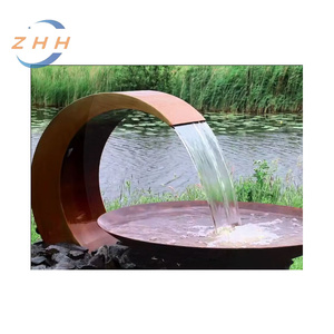 Majestuosa Cascada Característica Jardín decoración moderna cuenco de acero corten fuente de cascada fuente de agua de acero corten - Product Image 5