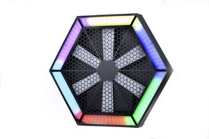 โรงงานขายไฟ LED รูปหกเหลี่ยมขนาด 60x60 RGB พร้อมเอฟเฟกต์ม้าวิ่ง DMX512 สำหรับเวทีคลับและโรงละคร - Product Image 2